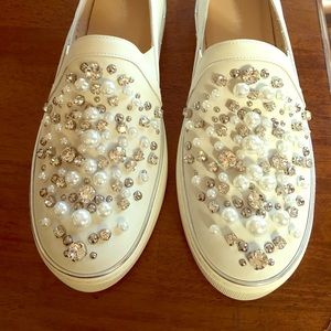 Stuart Weitzman jeweled slip on tennis shoes